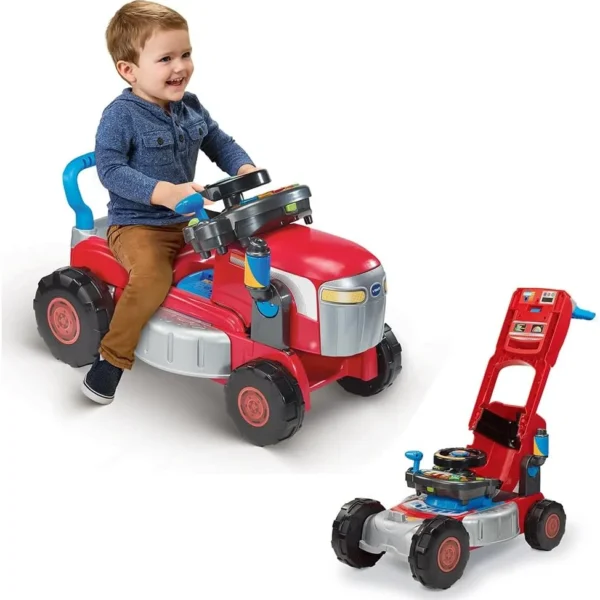 VTech - Trator e Cortador de Grama Conversível 3 em 1 para Bebês
