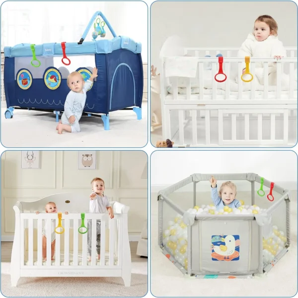 JoyPlus 6 unidades anéis para berço e parques, anéis de parque de bebé