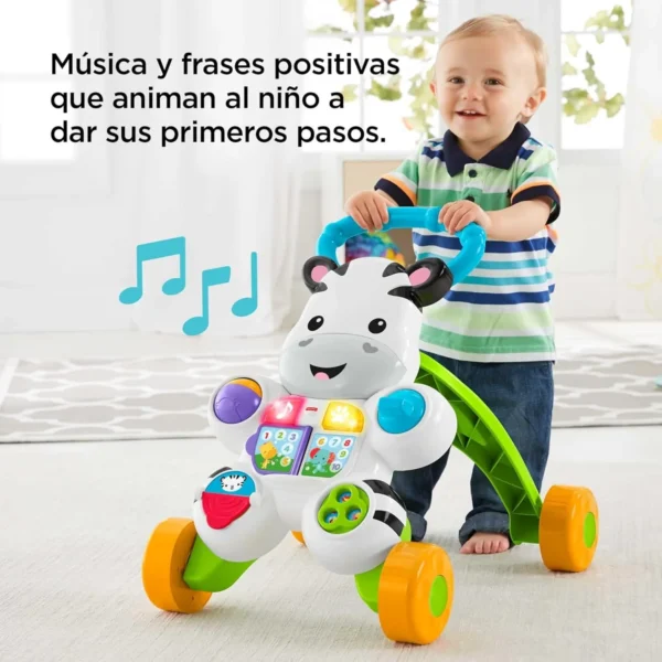 Fisher-Price Zebra parlanchina primeiros passos, andarilho de bebé + 6 meses